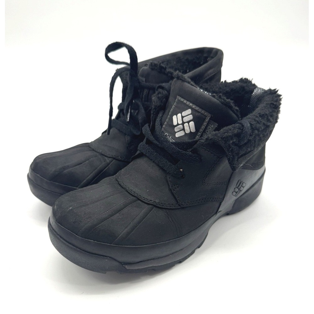Columbia Womens Black Snow Boot 7 Faux Shearling Lined Outdoor Winter Waterproof